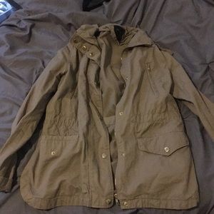 brown twill army jacket